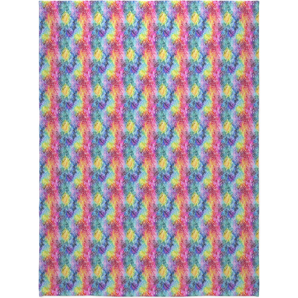 Watercolor Marks - Multi Blanket, Sherpa, 60x80, Multicolor