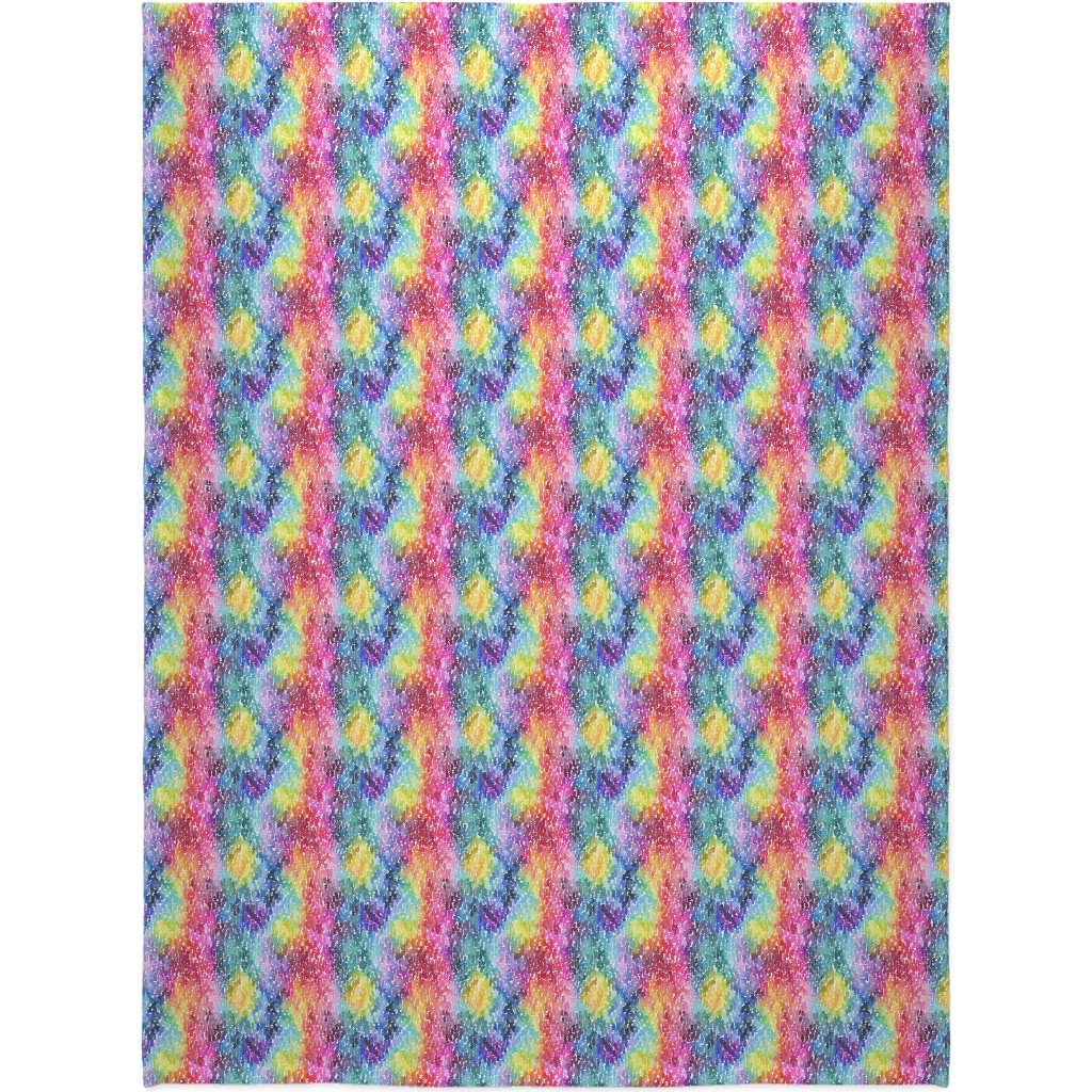 Watercolor Marks - Multi Blanket, Sherpa, 60x80, Multicolor