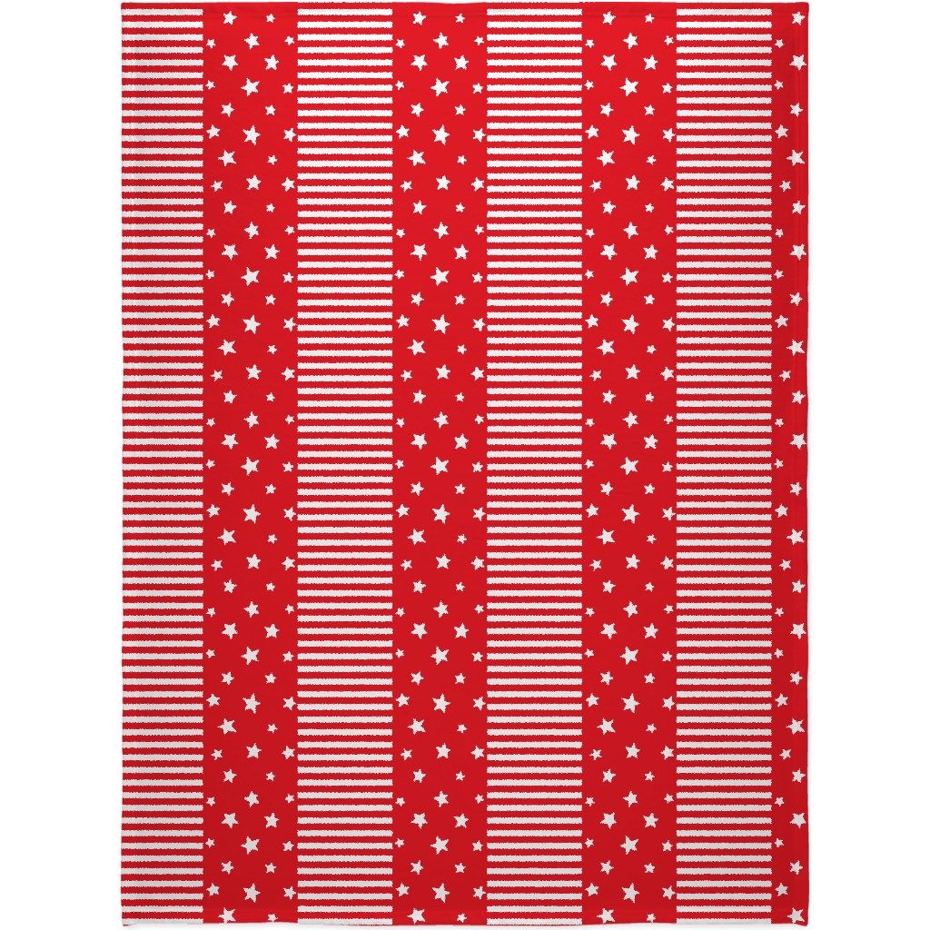 Red And White Striped Blanket