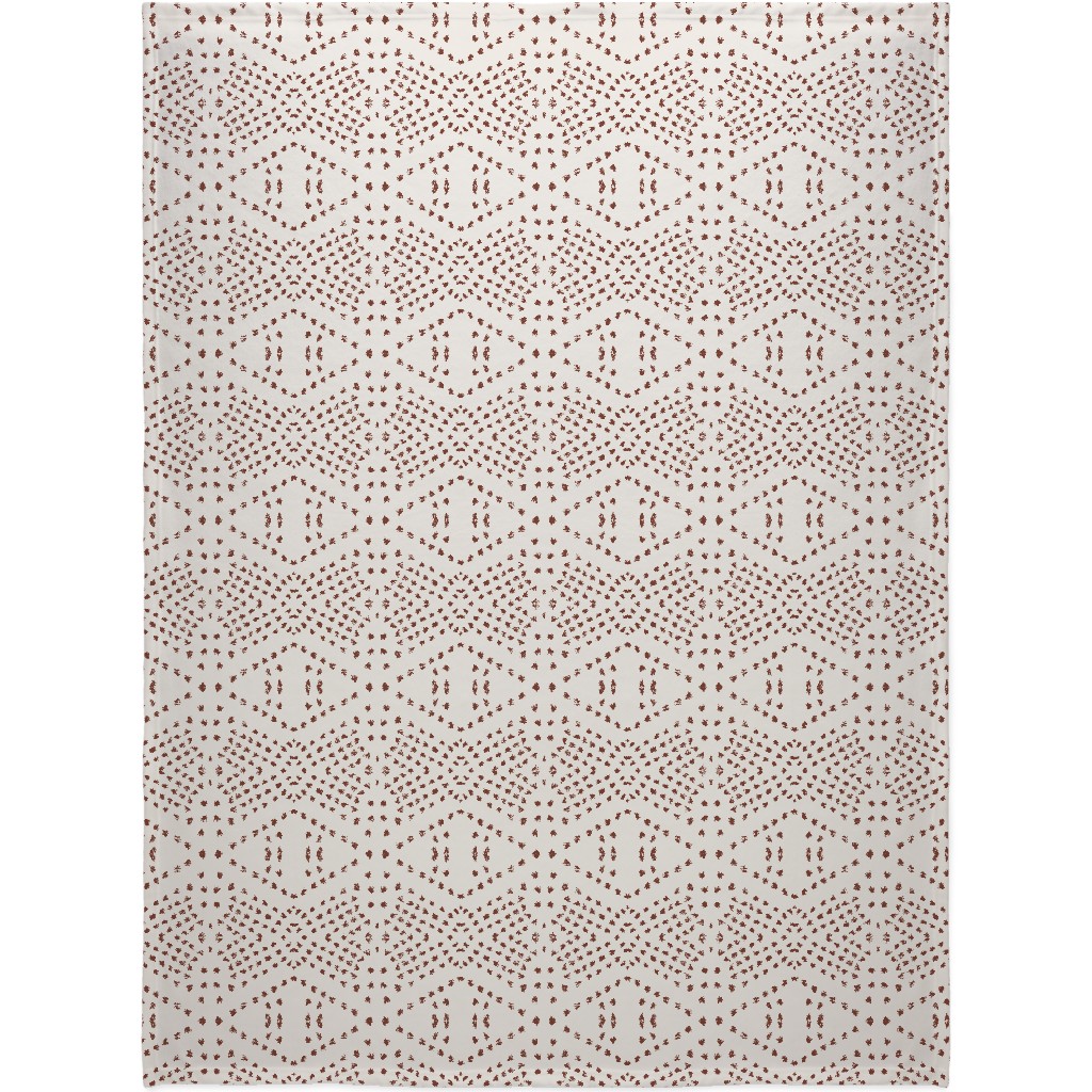 Boho Tile Blanket, Sherpa, 60x80, Beige