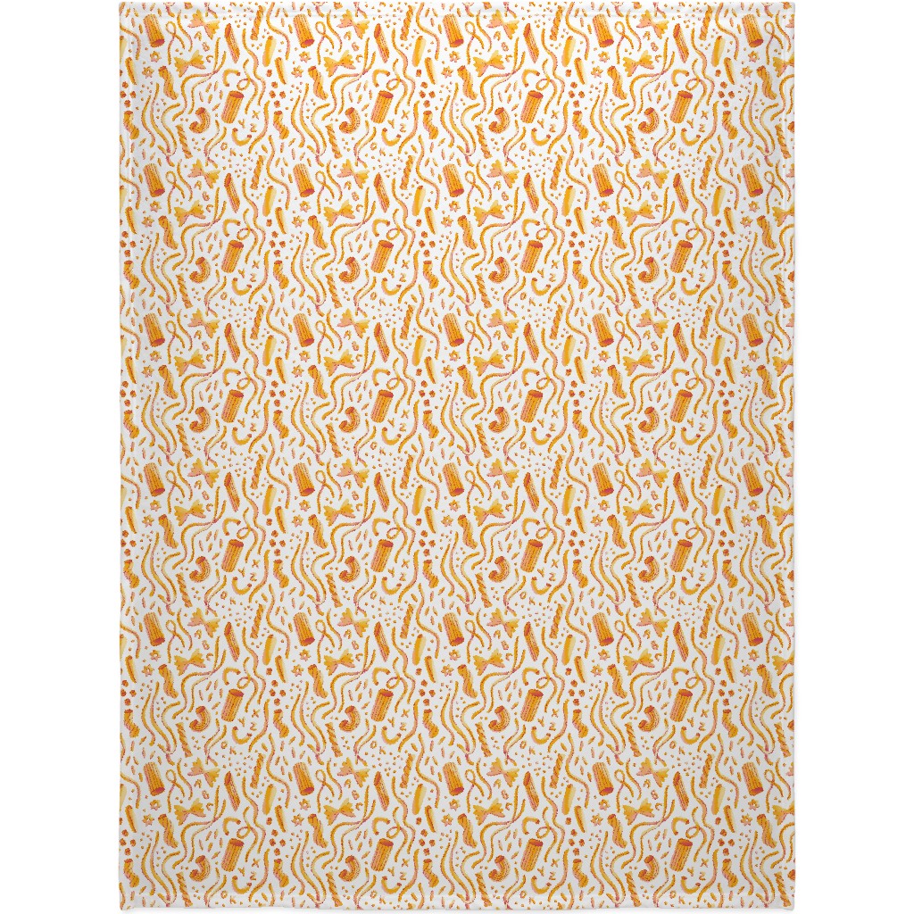 Yummy Noodles Blanket, Sherpa, 60x80, Orange, Orange