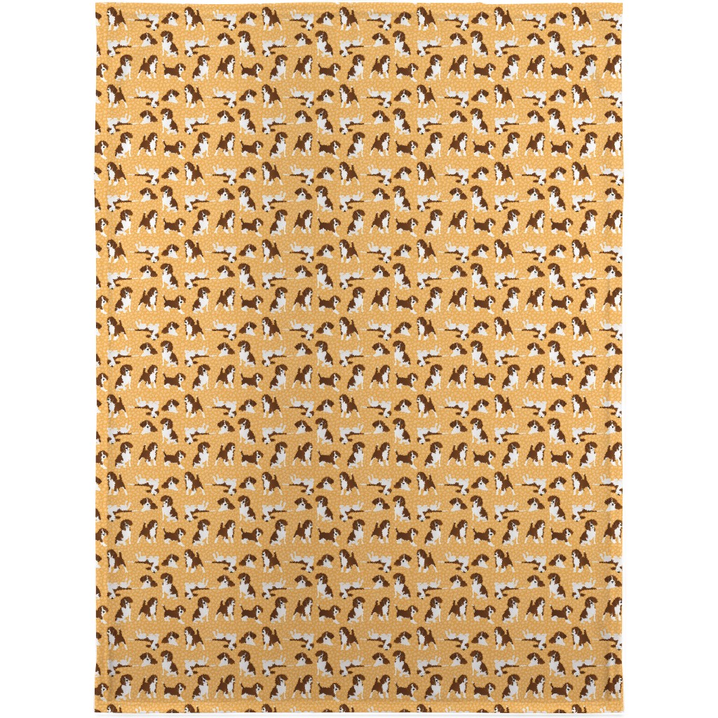 Beagle Dog Blanket, Fleece, 30x40, Orange