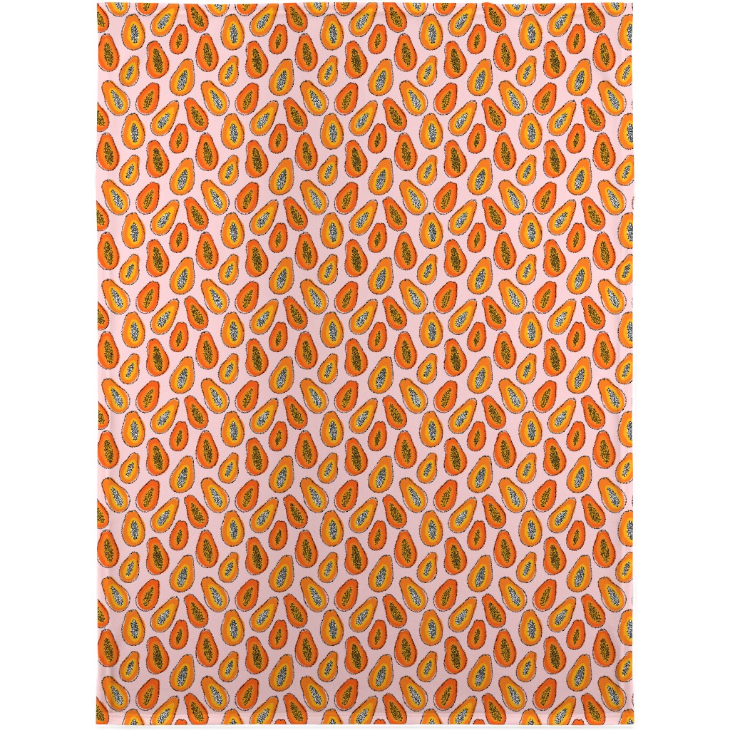 Abstract Papayas - Pink Blanket, Fleece, 30x40, Pink, Bright Pink