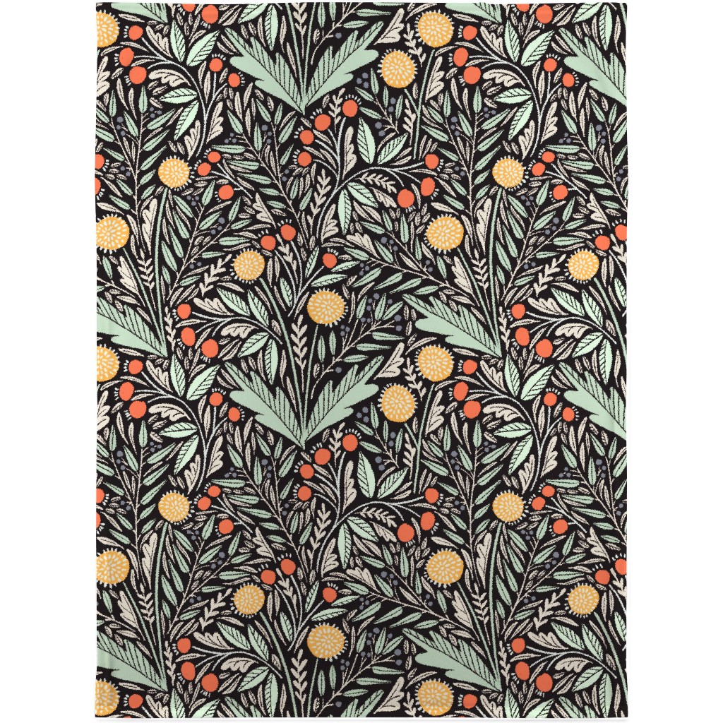 Astrid - Dark Blanket, Fleece, 30x40, Multicolor