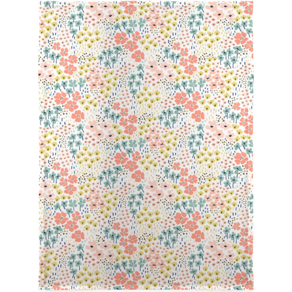 April Bits Vintage - Pink Blanket, Fleece, 30x40, Pink