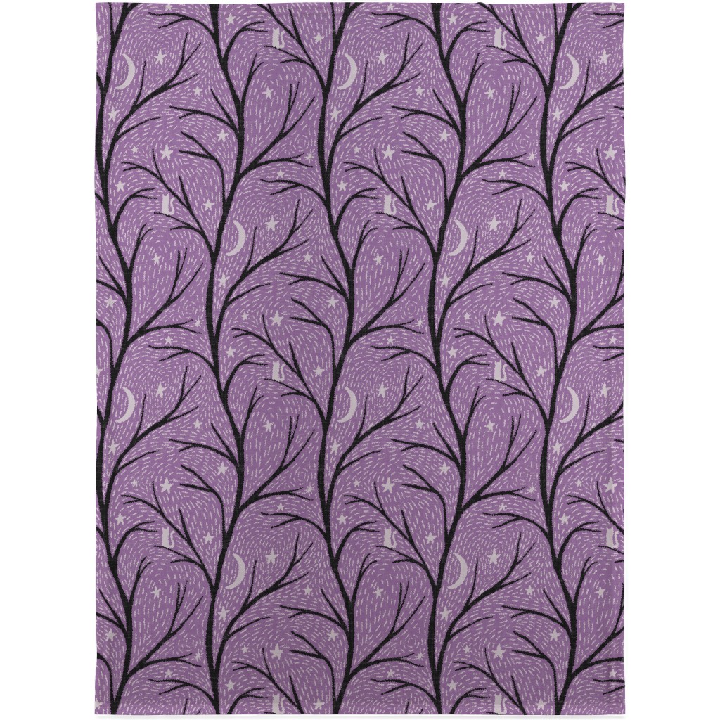 Spooky Night - Purple Blanket, Fleece, 30x40, Purple, Purple