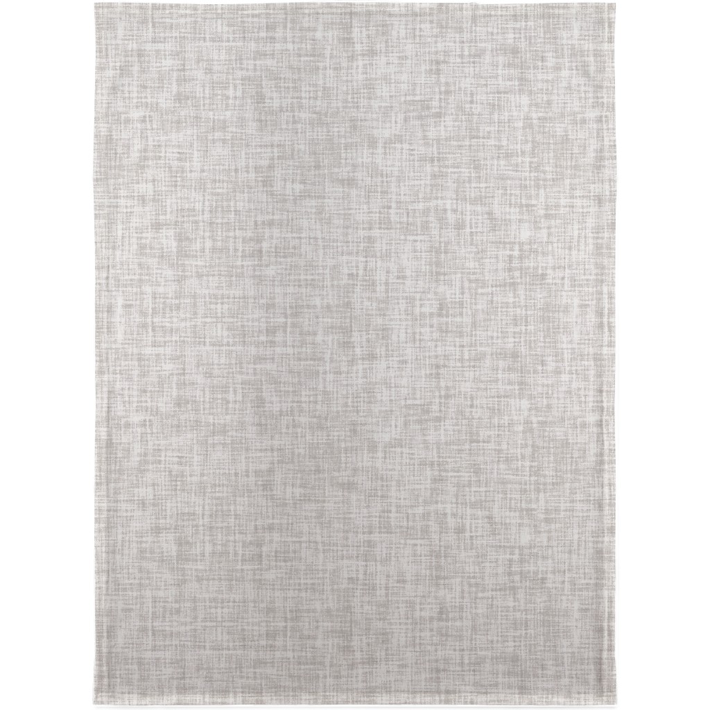 Vintage Linen Blanket, Fleece, 30x40, Gray