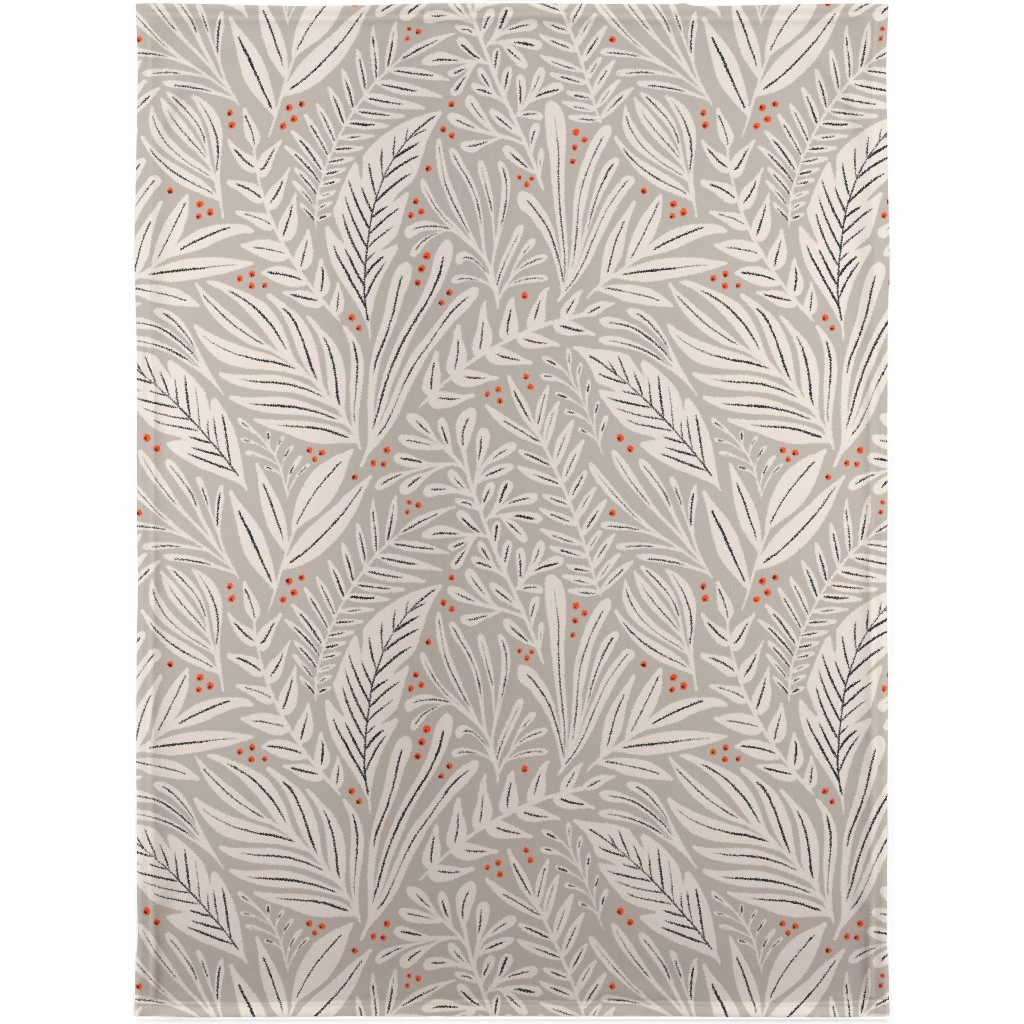 Annette Blanket, Fleece, 30x40, Beige, Pebble