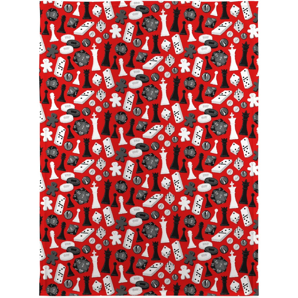 Game on Blanket, Fleece, 30x40, Red