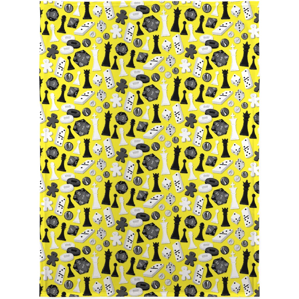 Game on Blanket, Fleece, 30x40, Yellow, Sunshine