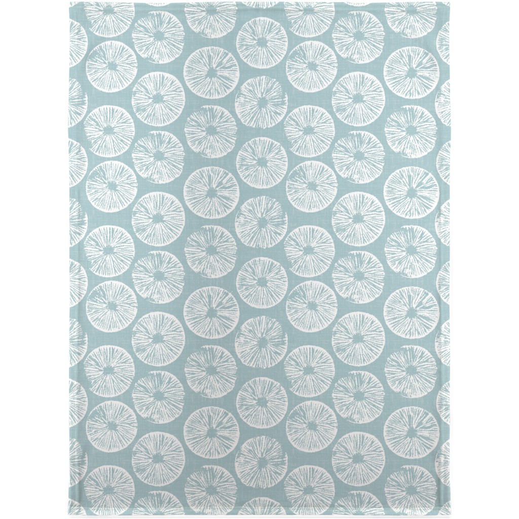 As One - White on Soft Blue Blanket, Fleece, 30x40, Blue