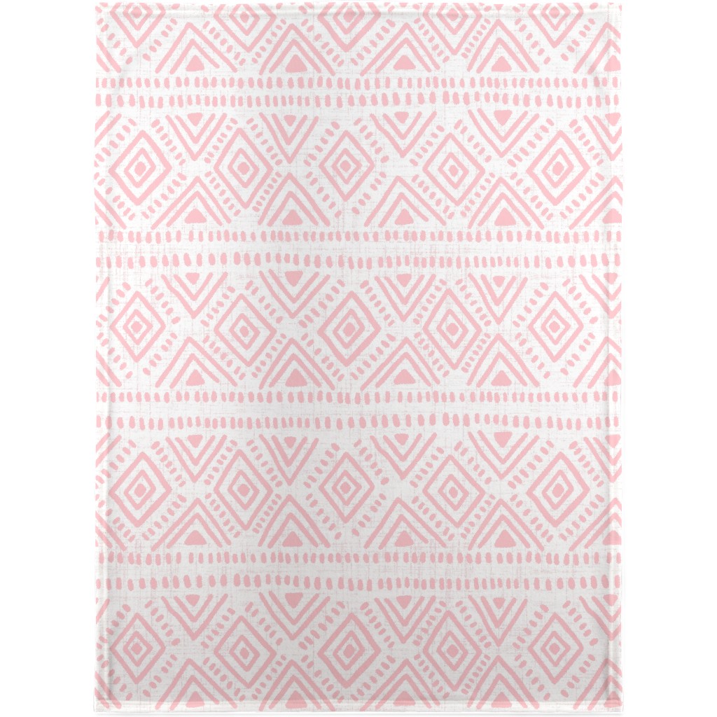 Abstract Diamond Blanket, Fleece, 30x40, Pink