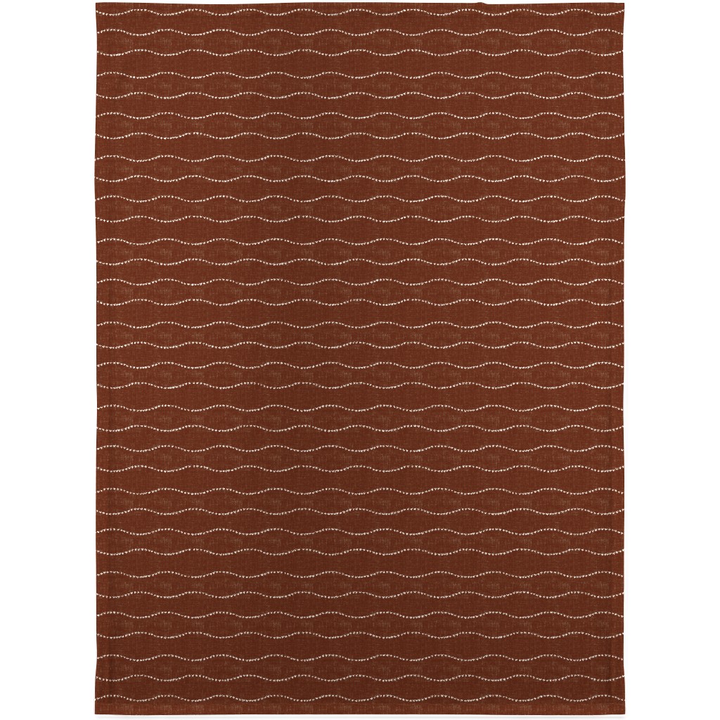 Heart Wave - Rust Blanket, Fleece, 30x40, Brown, Brown