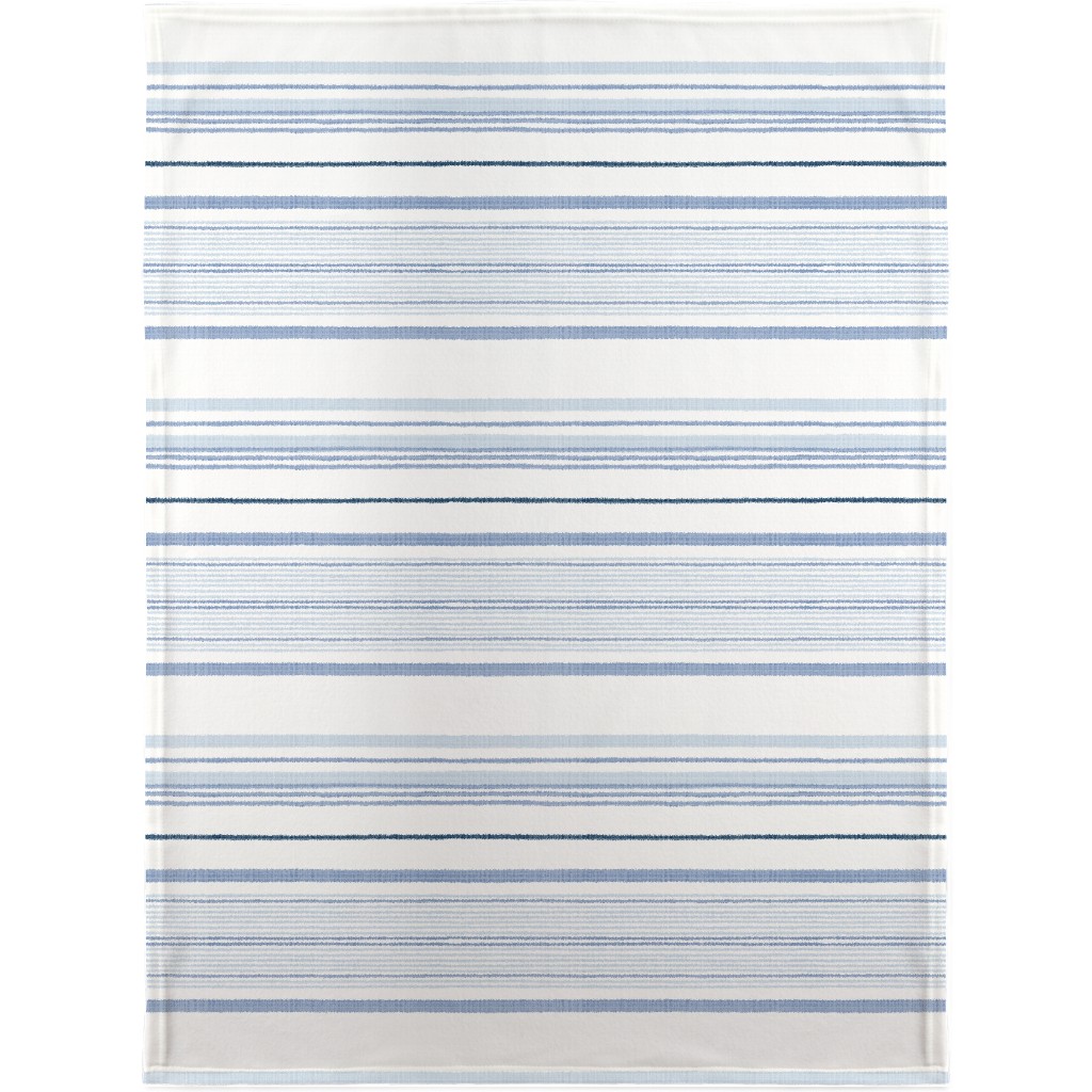 Double Anderson Stripe - Blue Blanket, Fleece, 30x40, Blue