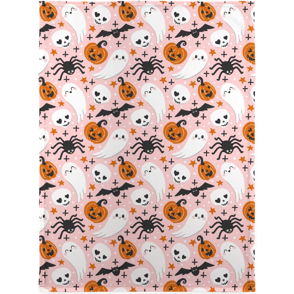 Cute Halloween - Pink Blanket, Fleece, 30x40, Pink