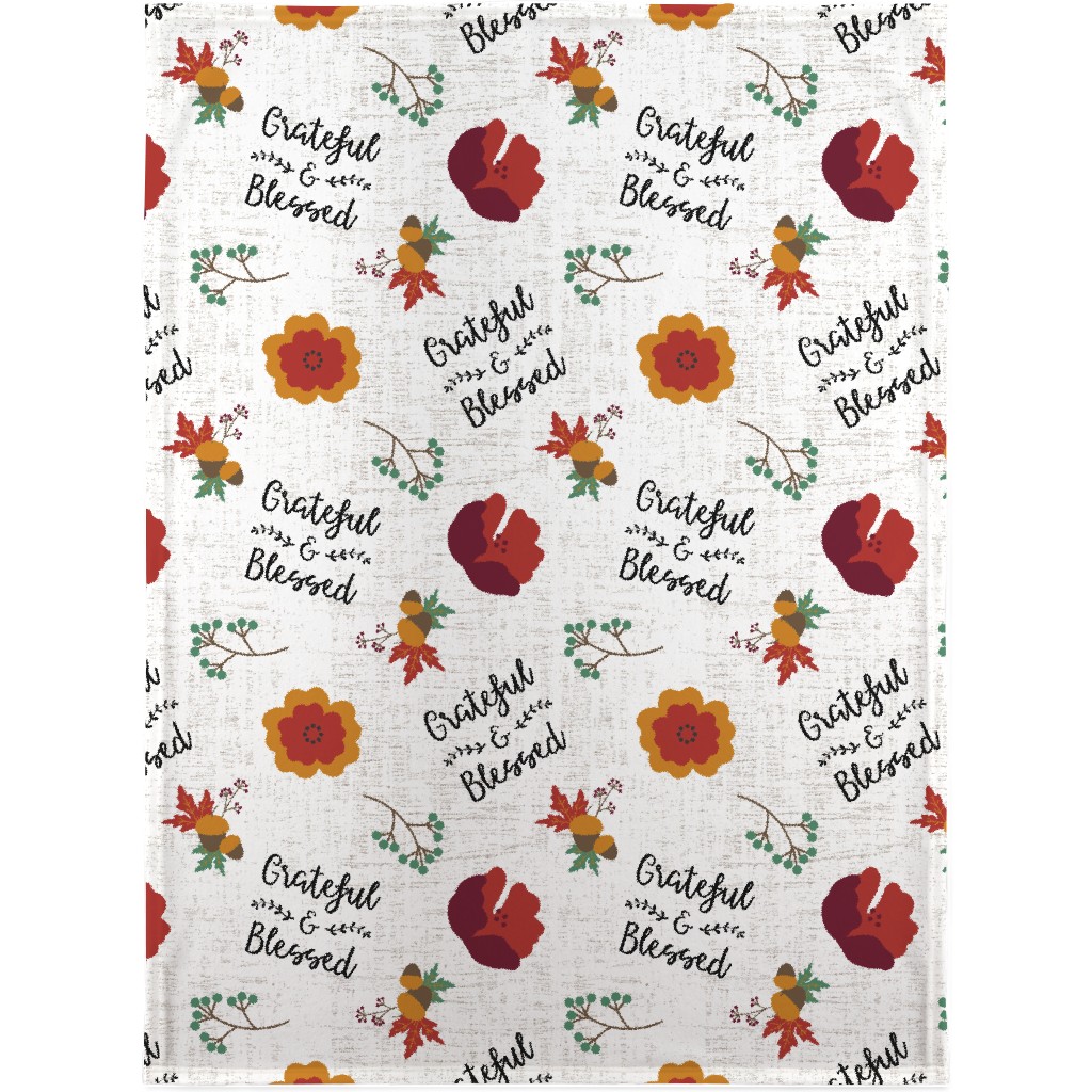 Grateful and Blessed - Multi Blanket, Fleece, 30x40, Multicolor