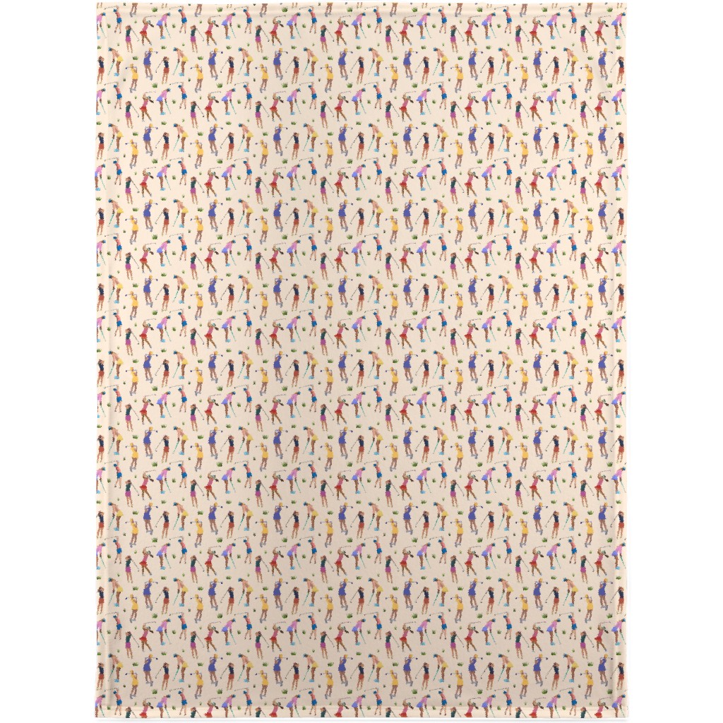 Golf Girls Blanket, Fleece, 30x40, Beige, Sand