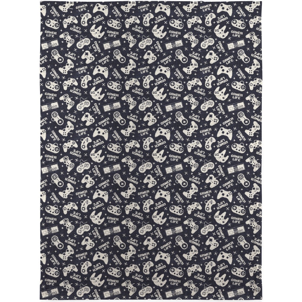 Gamer Life Blanket, Fleece, 30x40, Blue