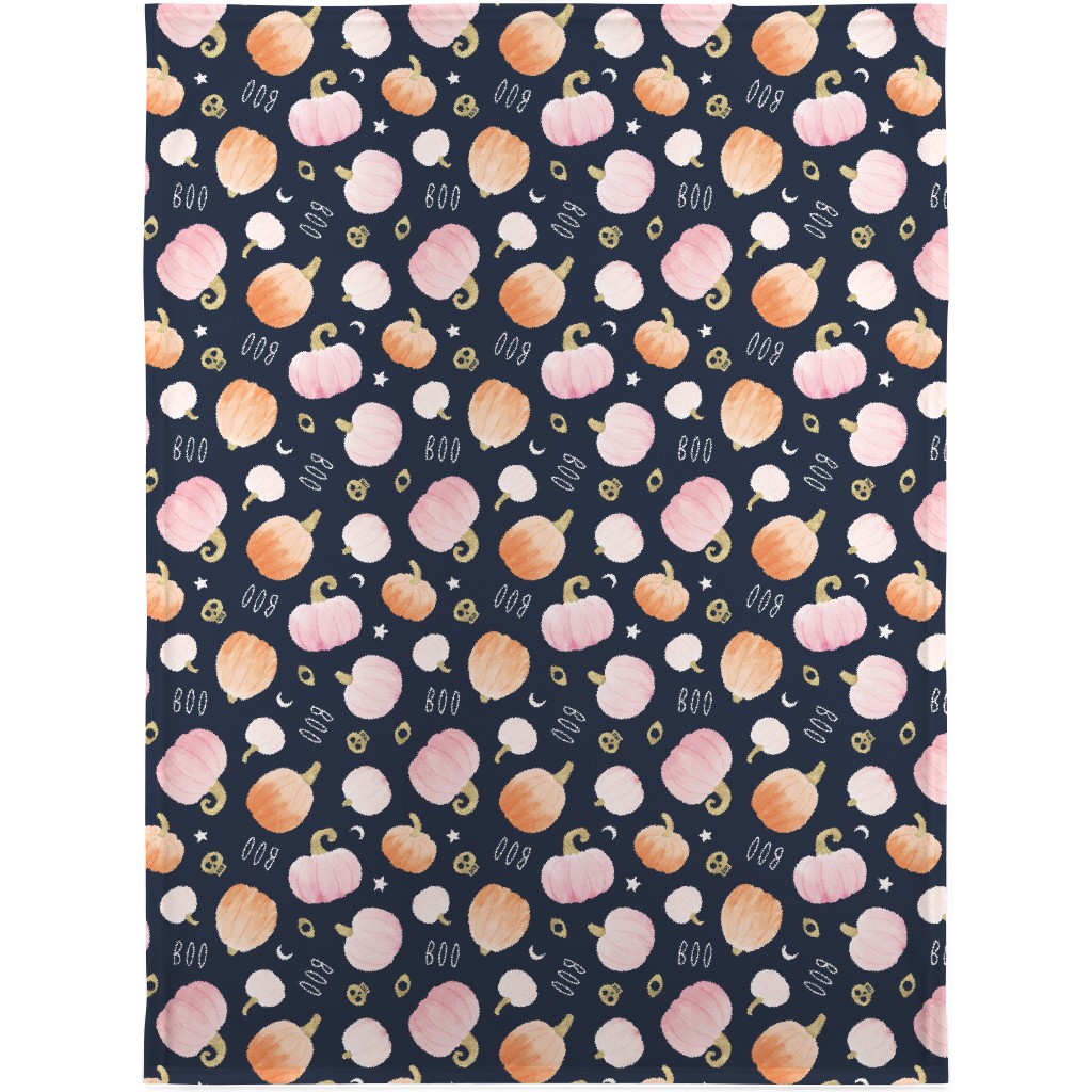 Halloween Pumpkin Party Blanket, Fleece, 30x40, Orange, Orange