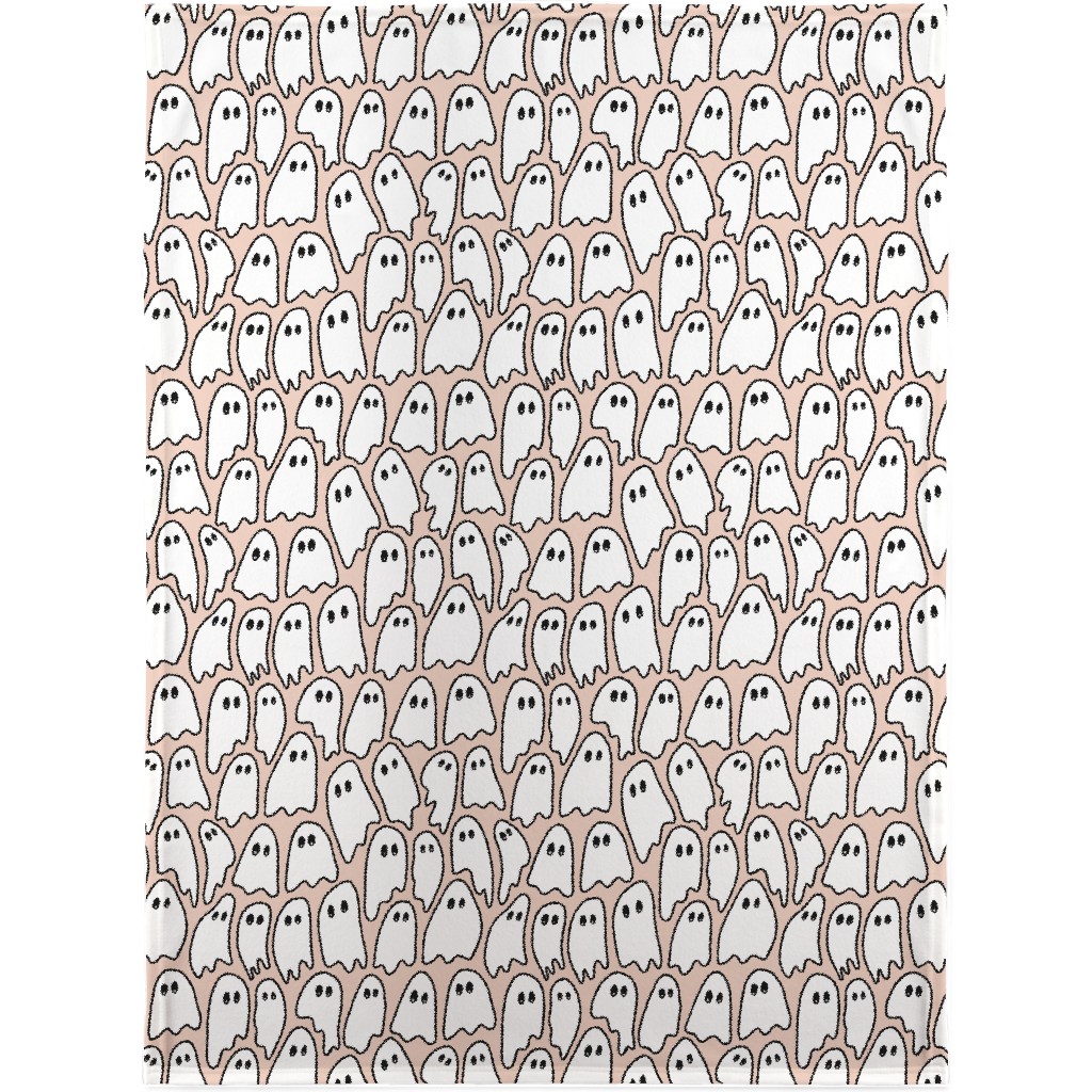 Ghosted Ghosts Blanket, Fleece, 30x40, Pink