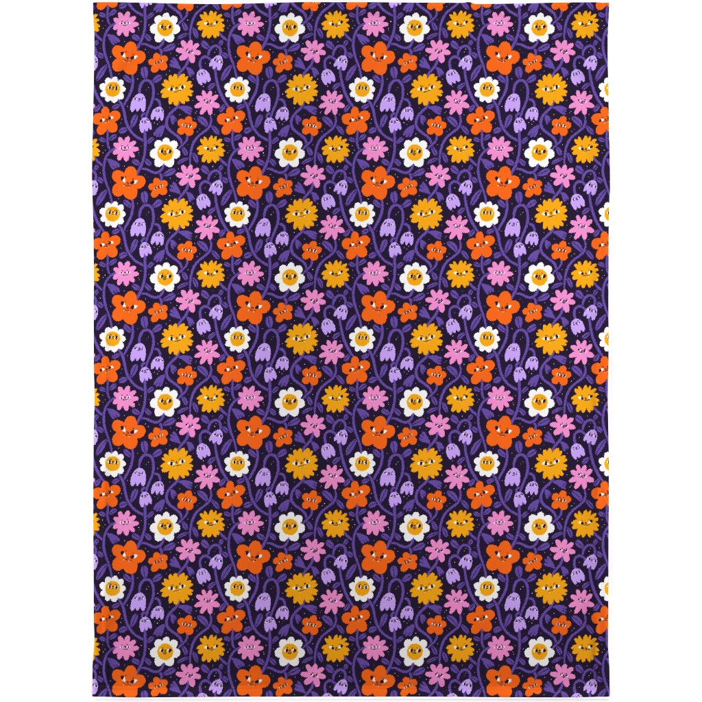 Extremely Wicked, Evil and Vile Halloween Garden - Purple Blanket, Fleece, 30x40, Purple