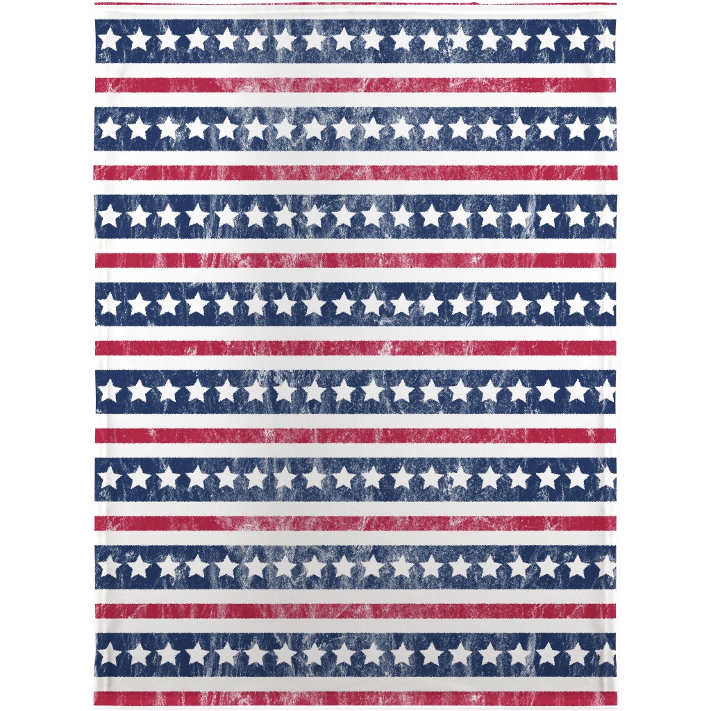 Stars and Stripes - Red, White and Blue Blanket, Fleece, 30x40, Multicolor