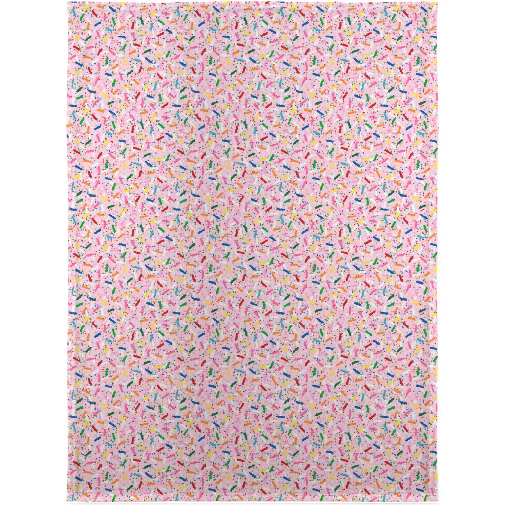 Rainbow Sprinkles Blanket, Fleece, 30x40, Pink