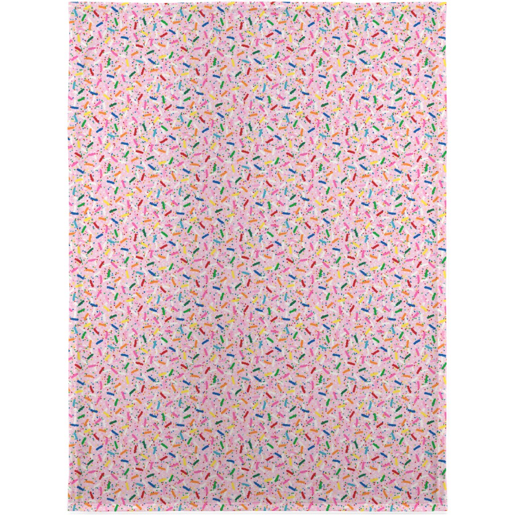 Rainbow Sprinkles Blanket, Fleece, 30x40, Pink, Honeysuckle