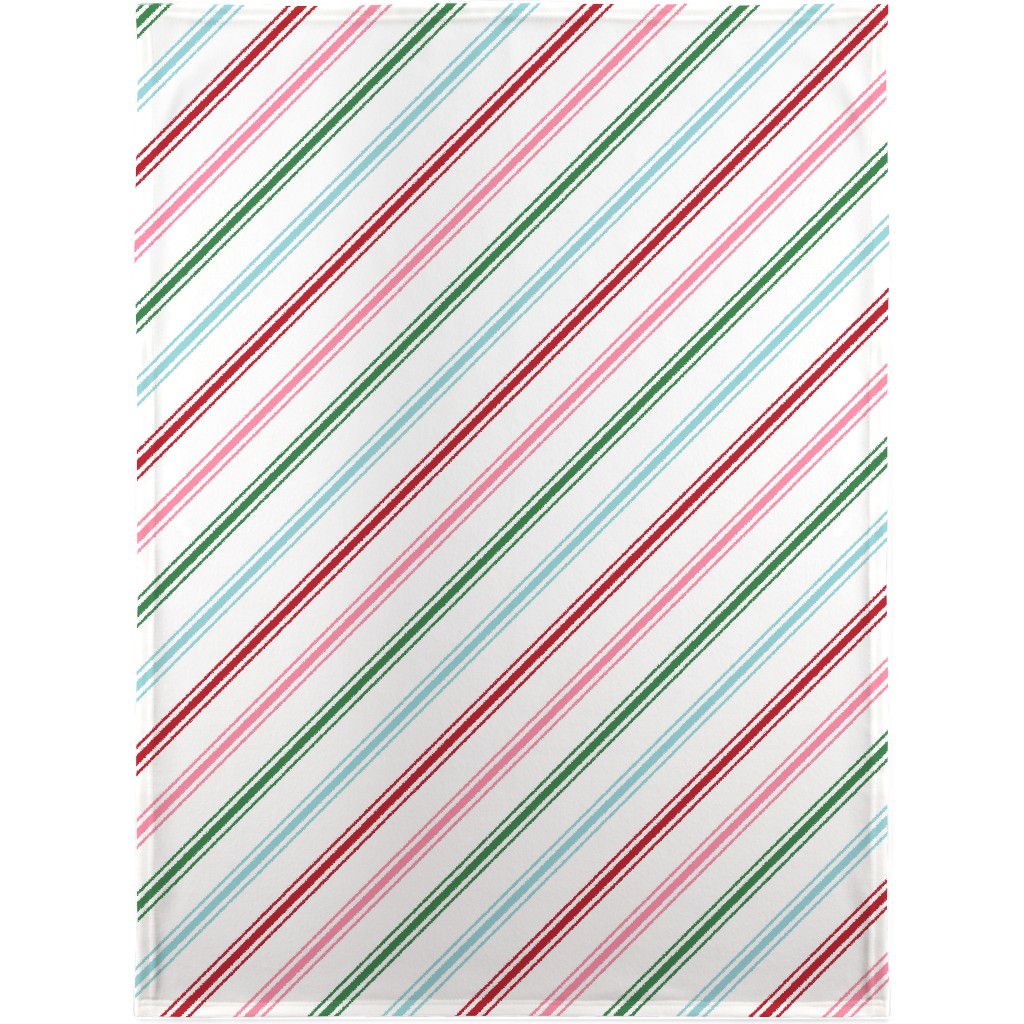 Christmas Wish Candy Cane Stripes - Multi Blanket, Fleece, 30x40, Multicolor