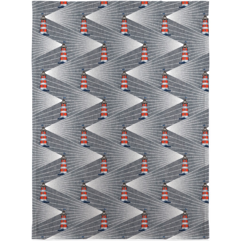 Land Ahoy - Gray Blanket, Fleece, 30x40, Gray, Gray