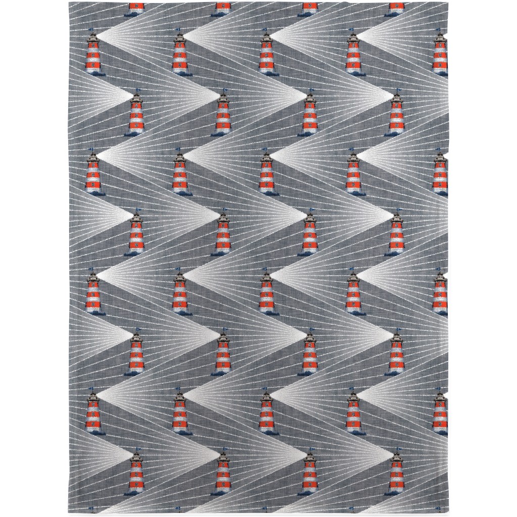 Land Ahoy - Gray Blanket, Fleece, 30x40, Gray