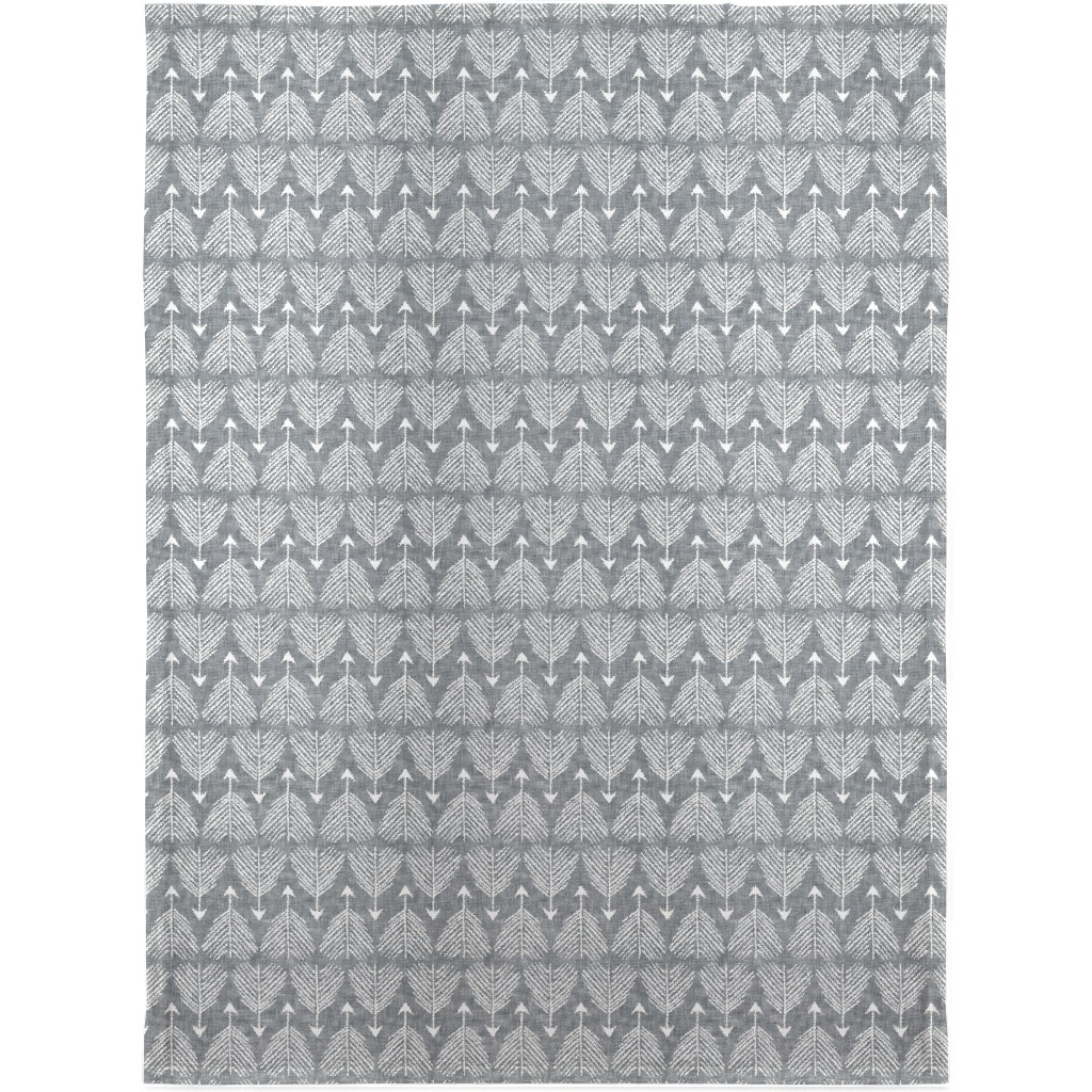 Django Arrows Blanket, Fleece, 30x40, Gray