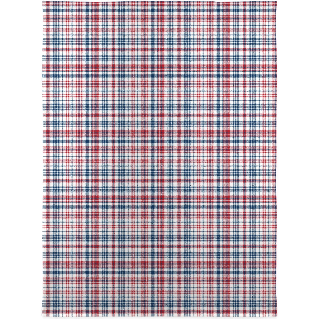 American Plaid - Blue and Red Blanket, Fleece, 30x40, Multicolor