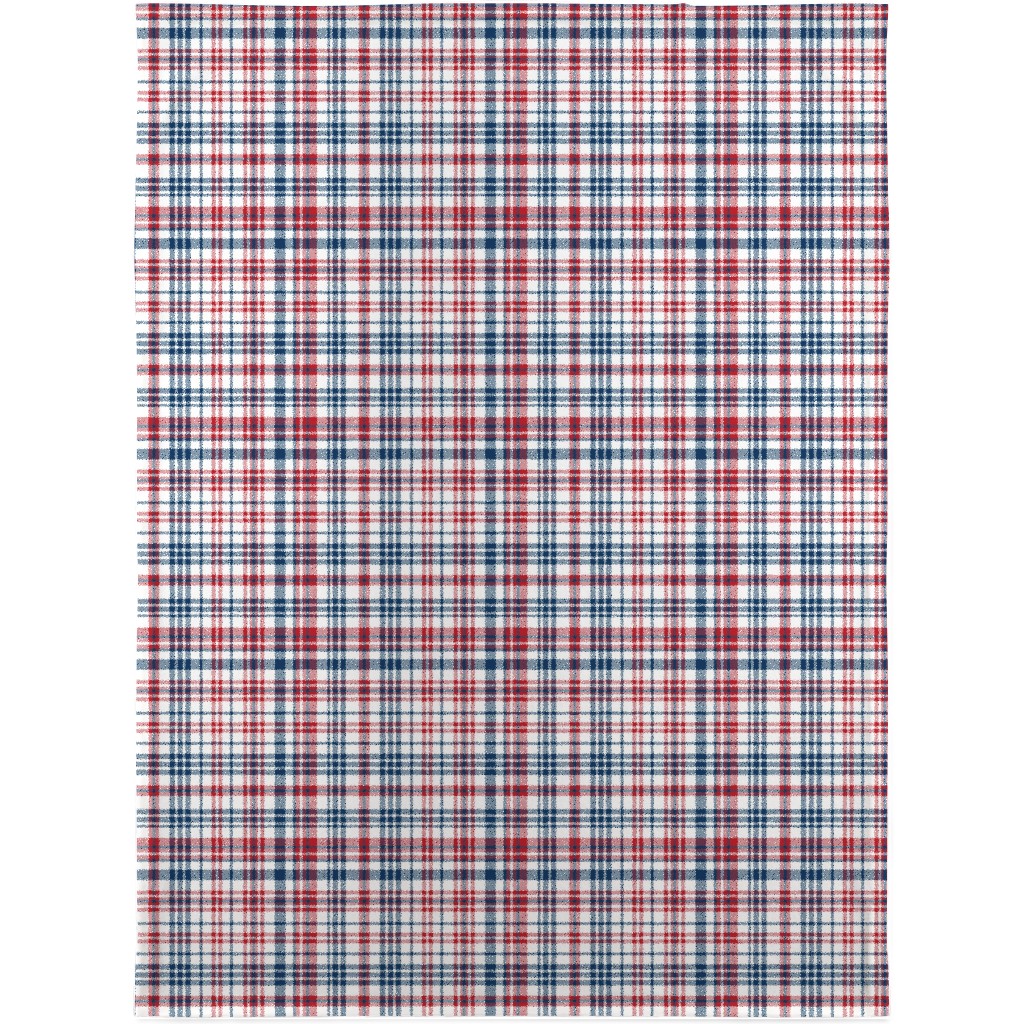 American Plaid - Blue and Red Blanket, Fleece, 30x40, Multicolor