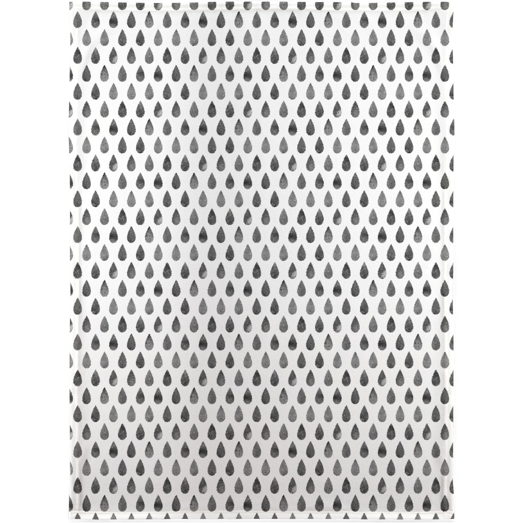 Drops Blanket, Fleece, 30x40, Gray, Fog