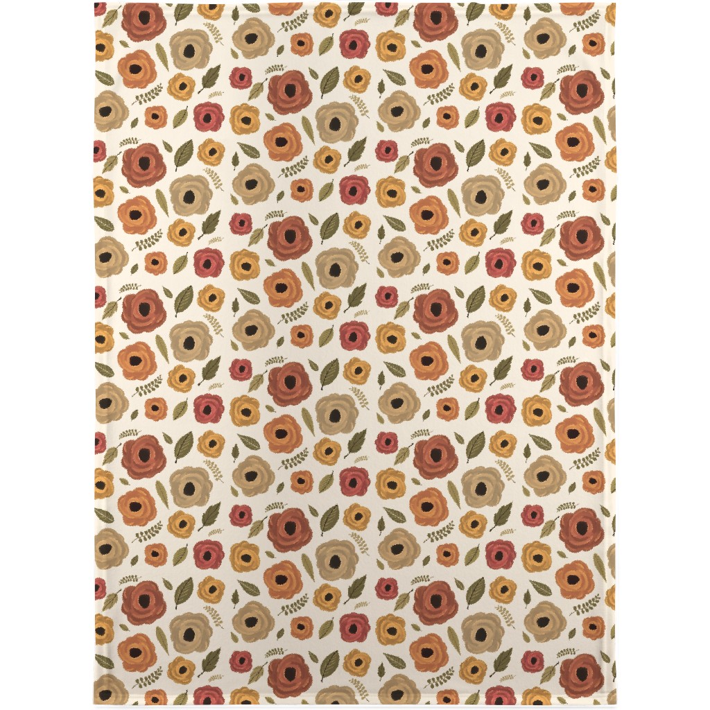 Fall Flowers - Light Blanket, Fleece, 30x40, Multicolor