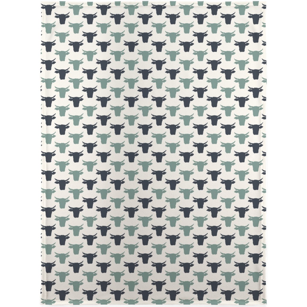 Cows Blanket, Fleece, 30x40, Green, Desert Green
