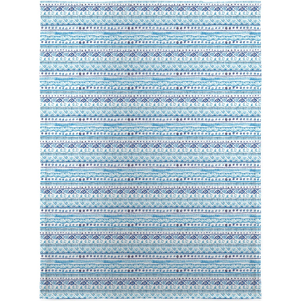 Painted Stripe - Blue Blanket, Fleece, 30x40, Blue, True Blue
