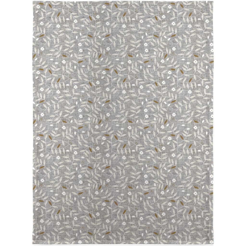 Darcy Blanket, Fleece, 30x40, Gray, Iron