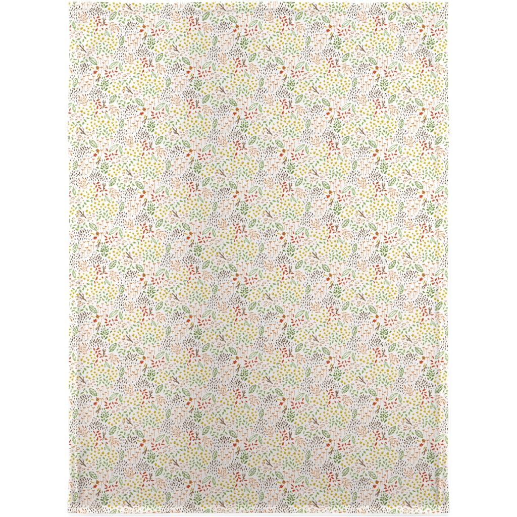 Tiny Leaves - Multi Blanket, Fleece, 30x40, Multicolor