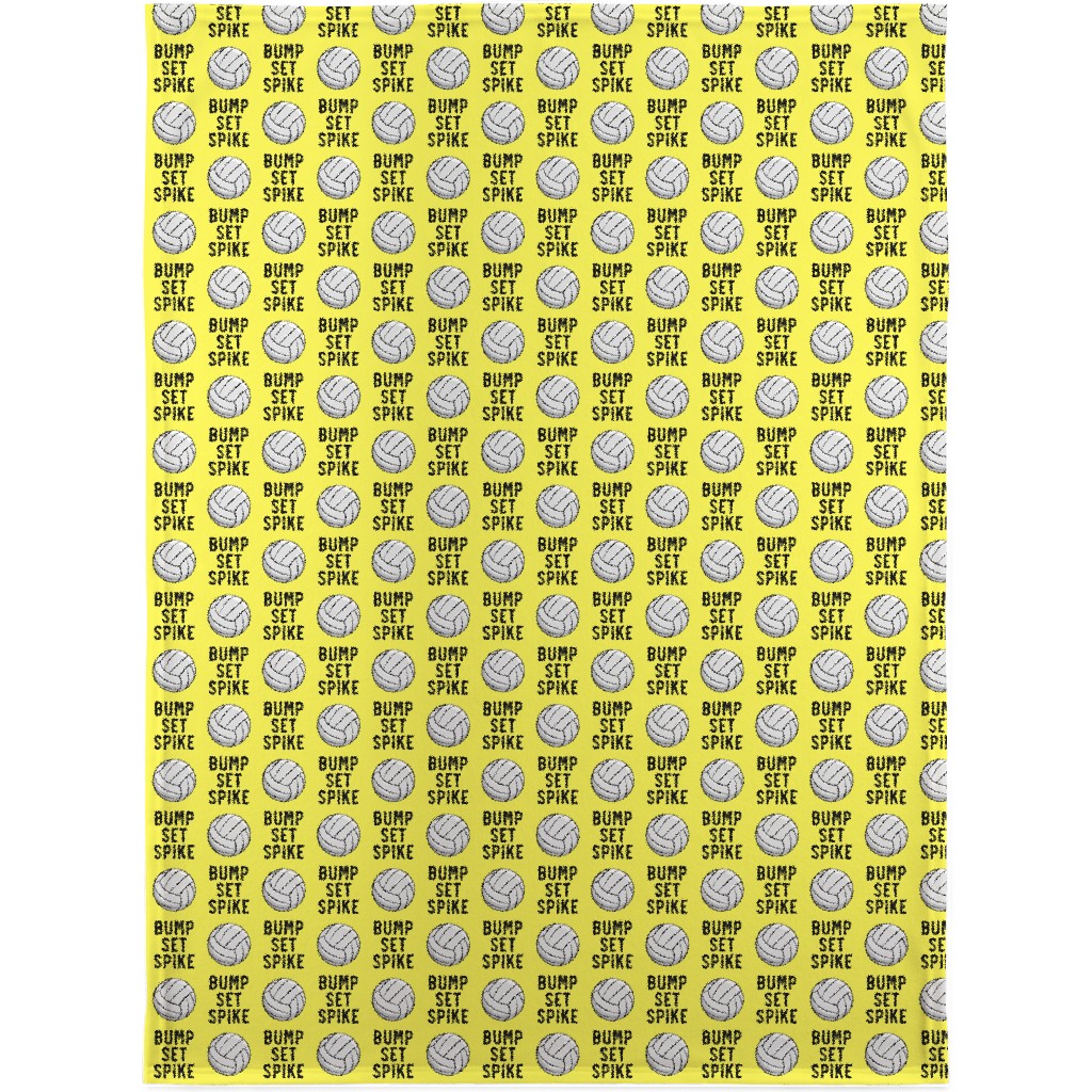 Bump Set Spike Volleyball Blanket, Fleece, 30x40, Yellow