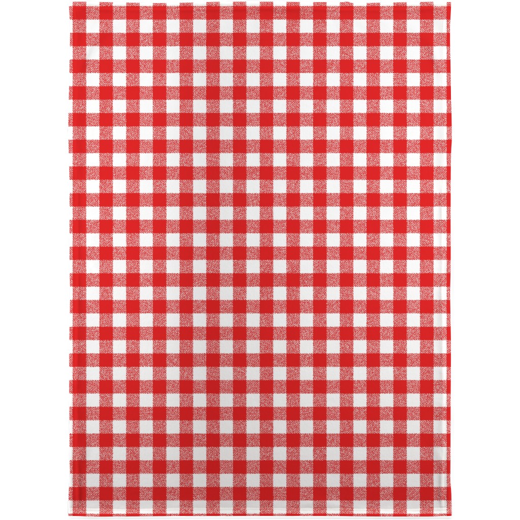 Buffalo Plaid Blanket, Fleece, 30x40, Red, Firecracker