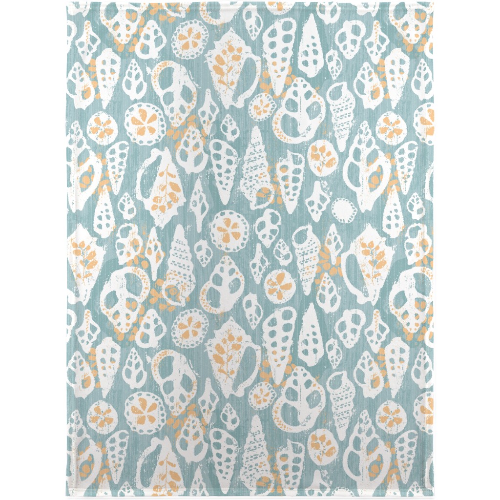 Beach Sunrise - Blue Blanket, Fleece, 30x40, Blue, True Blue