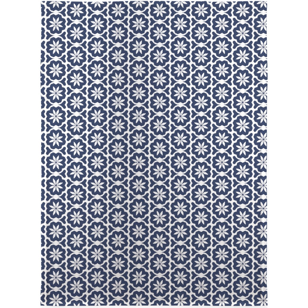 Dutch Flowers - Blue Blanket, Plush Fleece, 30x40, Blue, True Blue