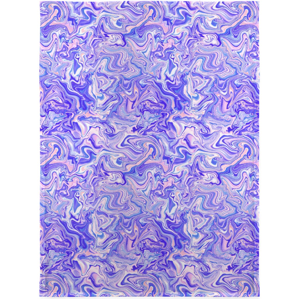 Love Spell Marble - Purple Coral Pink Blanket, Plush Fleece, 30x40, Purple