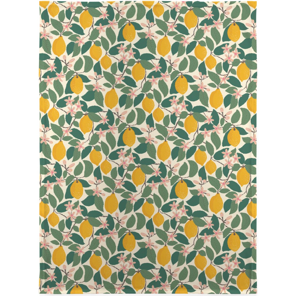 Lemon Tree - Yellow Blanket, Plush Fleece, 30x40, Yellow, Classic Yellow