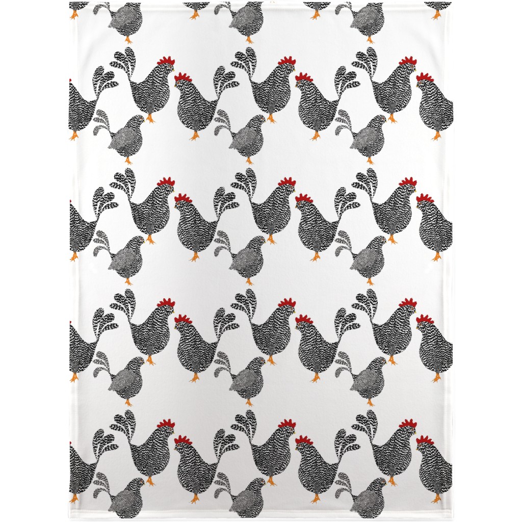 Chick, Chick, Chickens - Neutral Blanket, Plush Fleece, 30x40, White