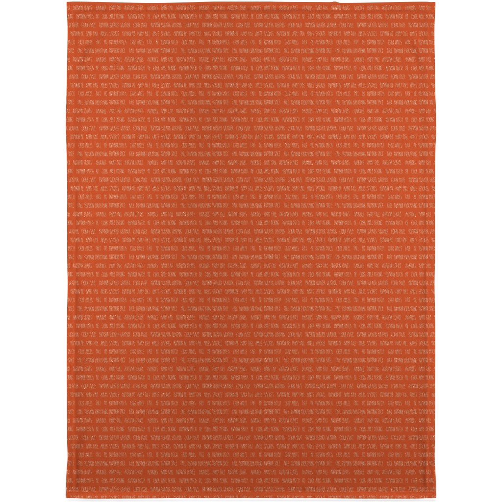 Fall Typography - Orange Blanket, Plush Fleece, 30x40, Orange