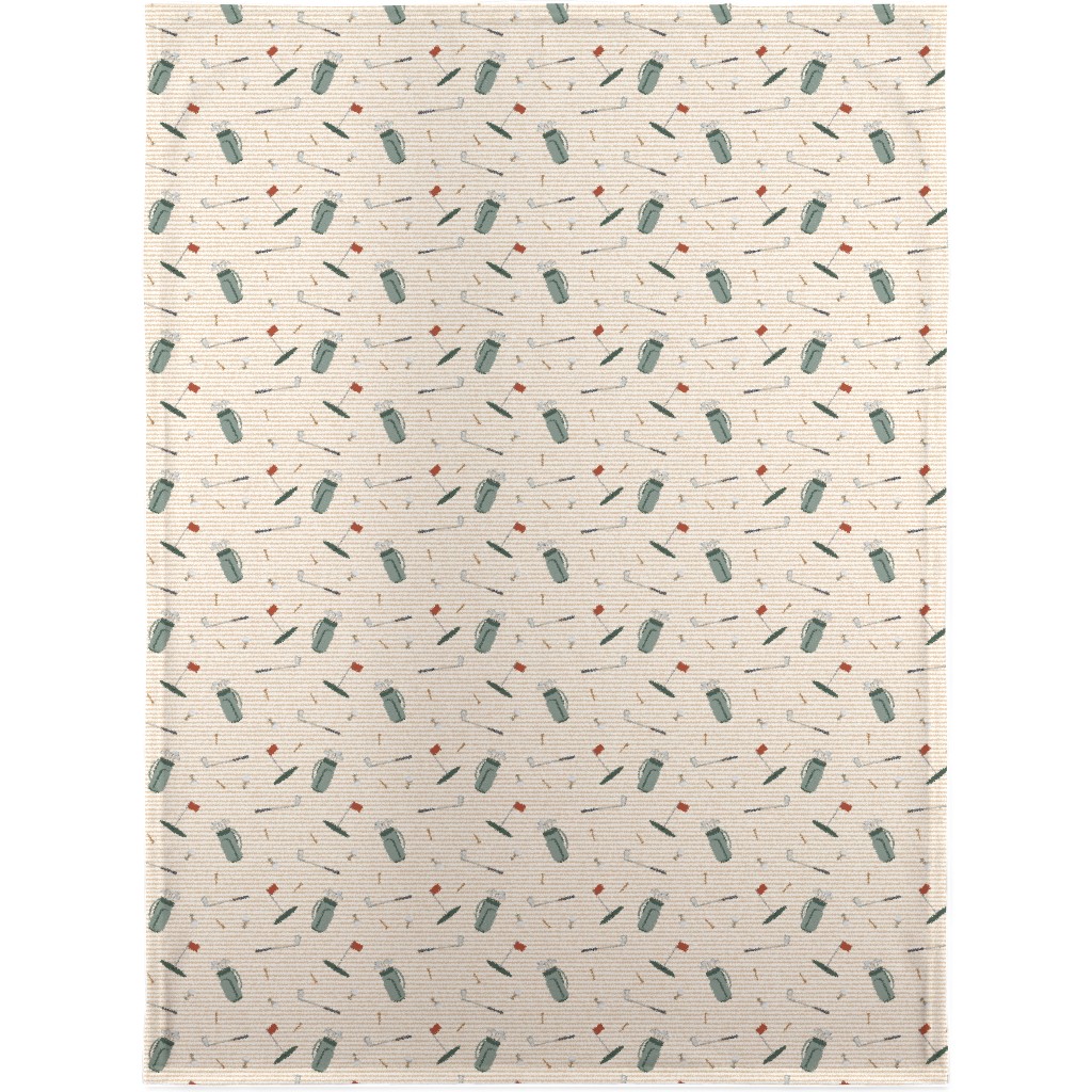 Tee Time - Neutral Blanket, Plush Fleece, 30x40, Beige, Pearl