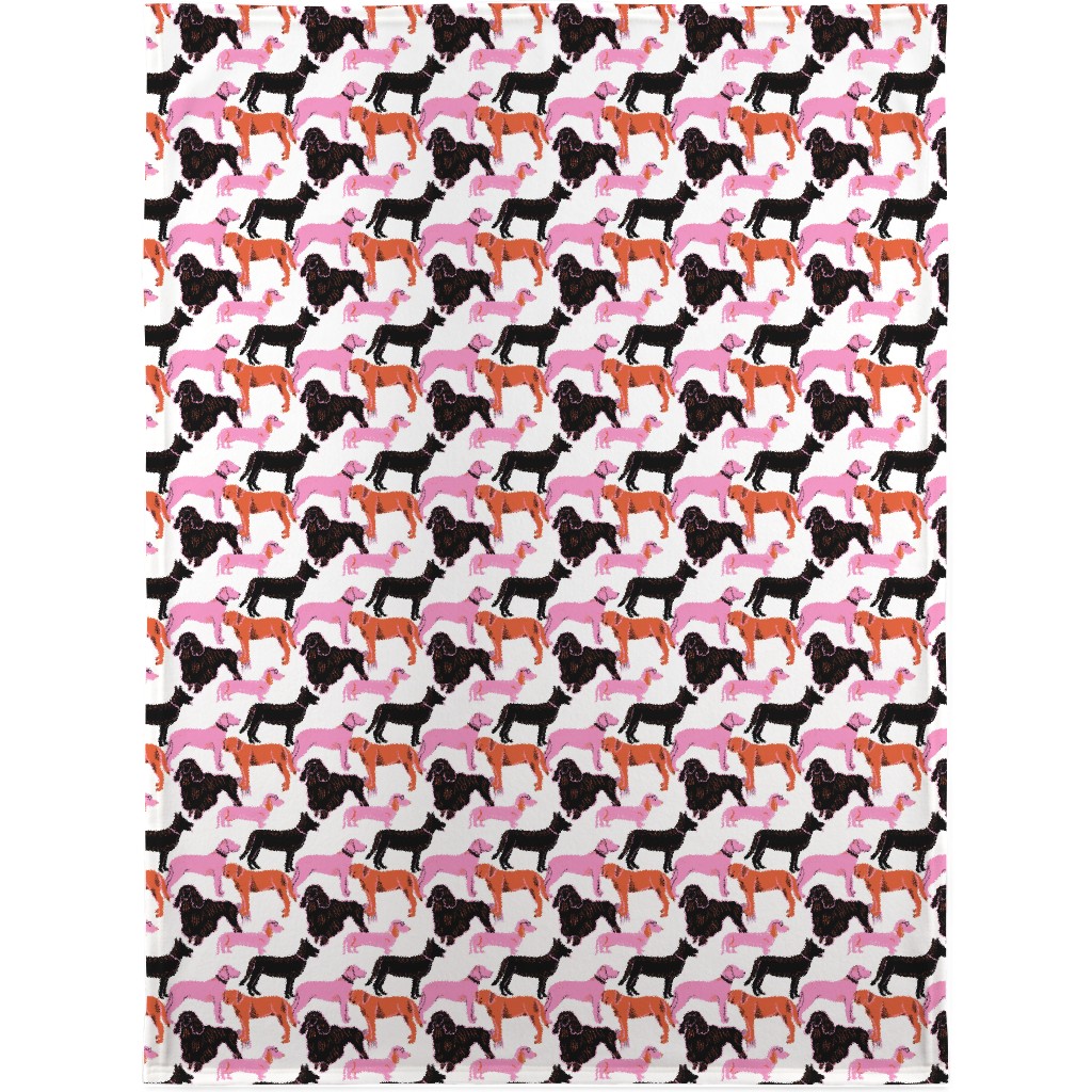 Goofy Dog Friends Blanket, Plush Fleece, 30x40, White